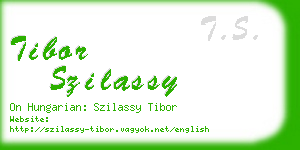 tibor szilassy business card